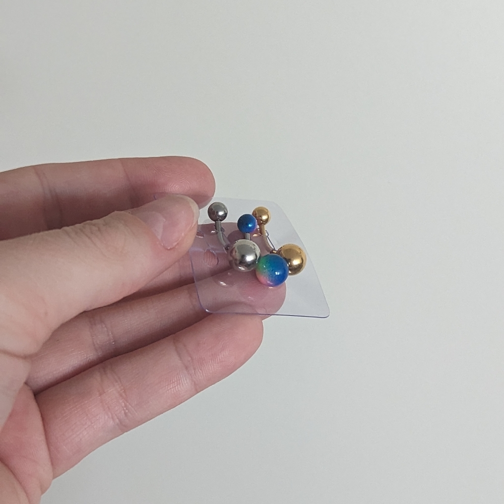 4/$40 Deal! or Bundle Freebie Surgical steel belly button jewelery
